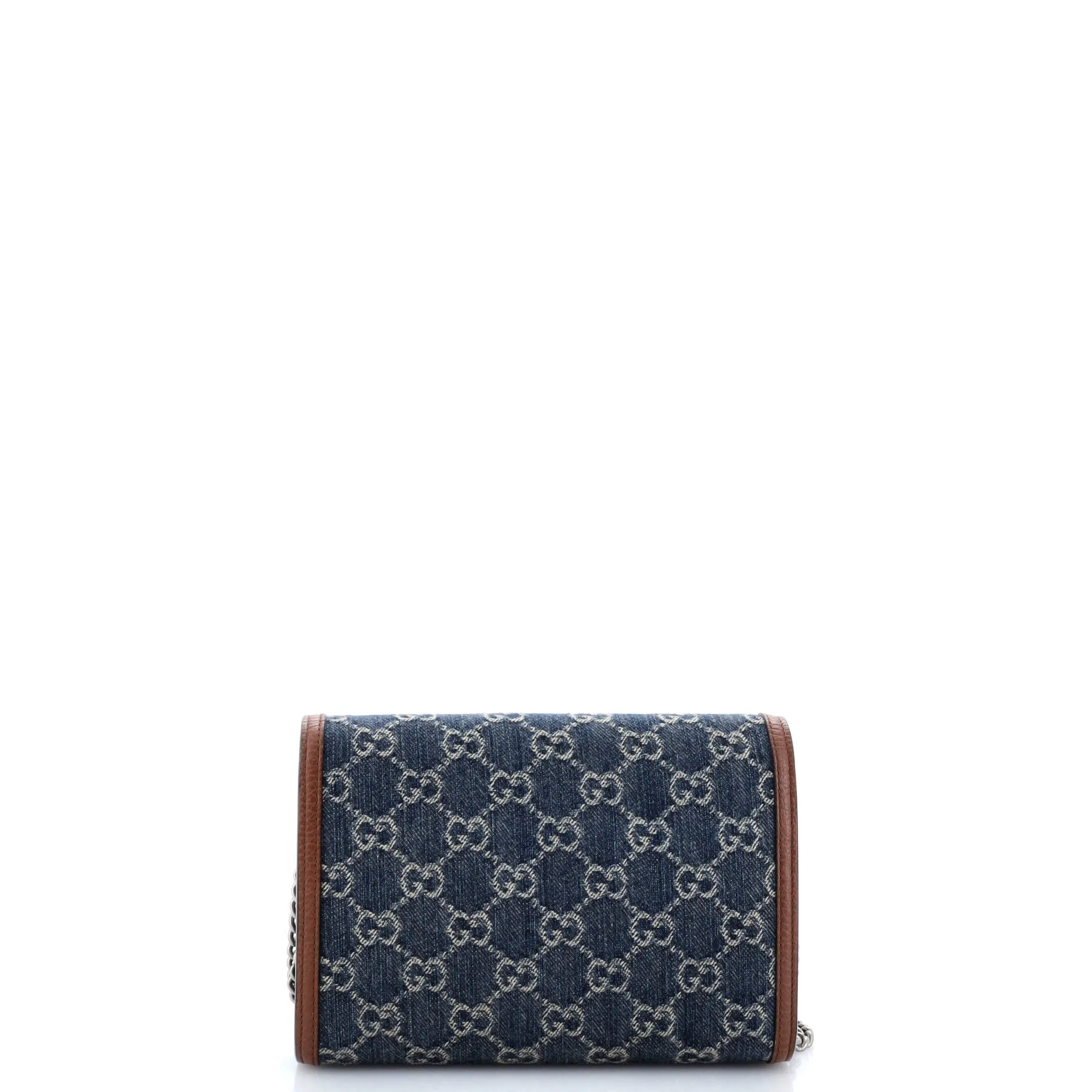 Dionysus Chain Wallet GG Denim Small