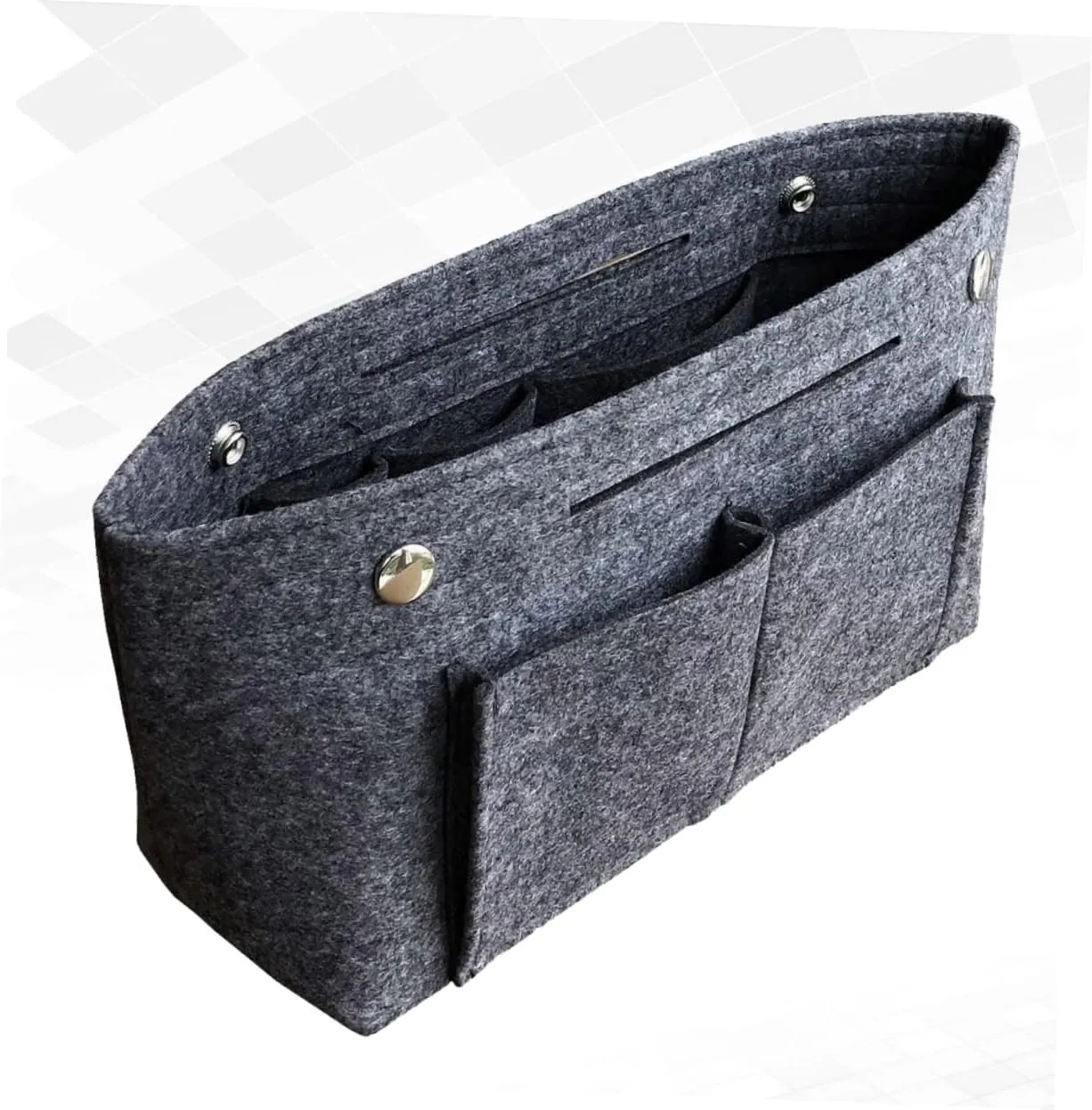 DOITOOL 2 pcs Tote Grey Holdder Toiletry Travel Divider Miss Handbag in for Portable Cosmetic Bag Storage, Dark Greyx3pcs, Size 1x3pcs