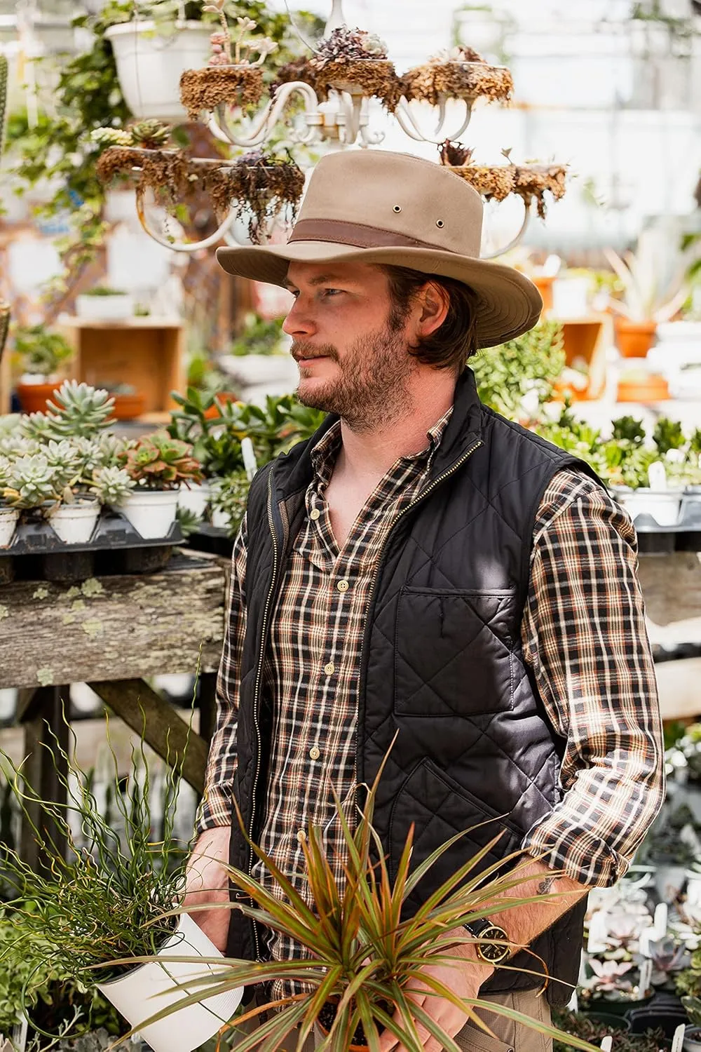 Dorfman Hat Co. Men's Twill Outback Hat