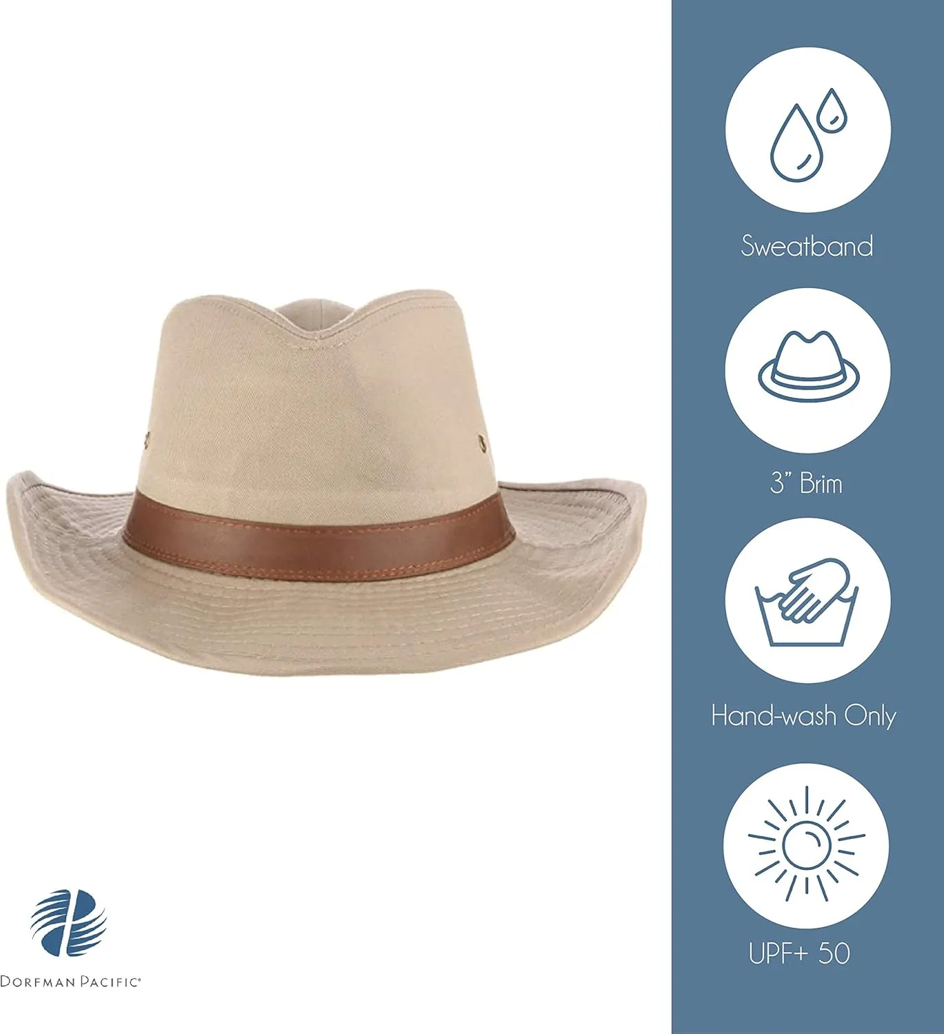 Dorfman Hat Co. Men's Twill Outback Hat