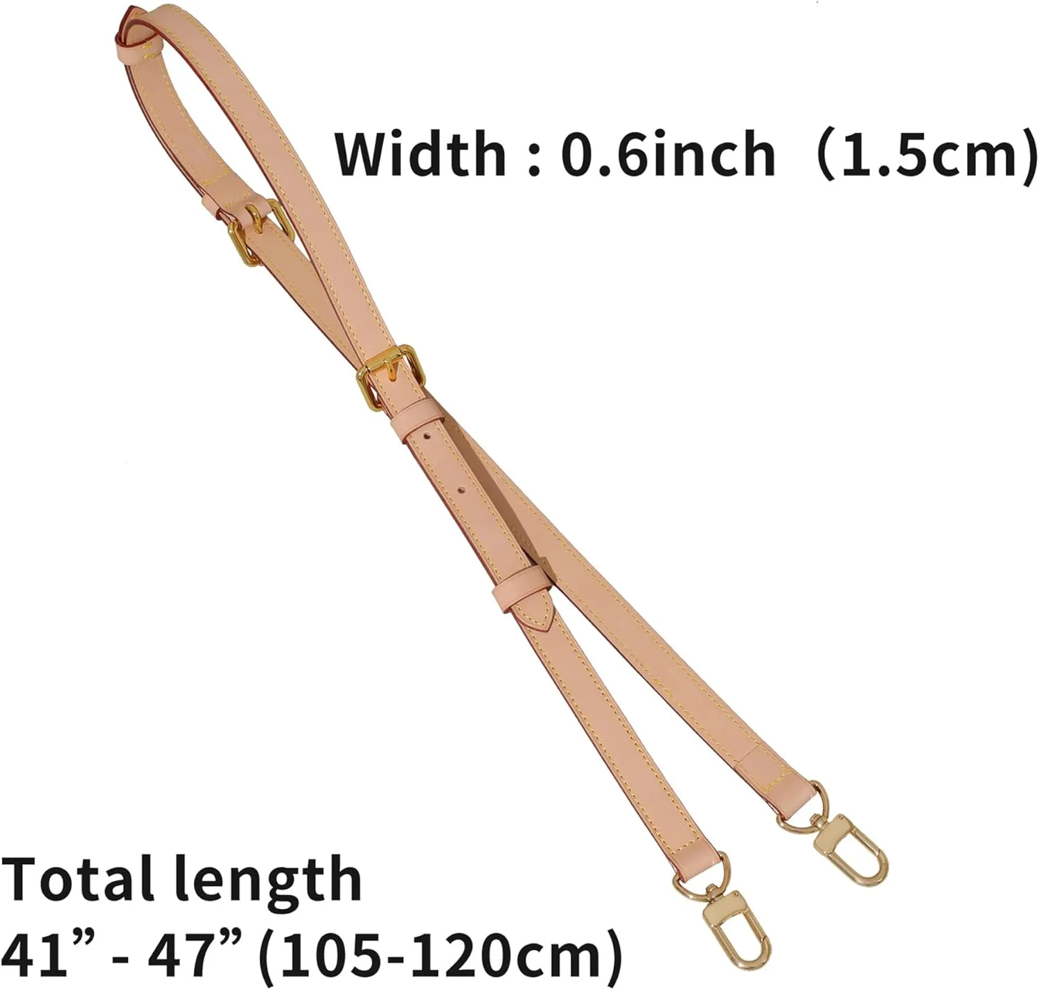 Doxo Vachetta Leather Replacement Crossbody Bag Strap,Fit for L Speedy 25 30 35 40 More