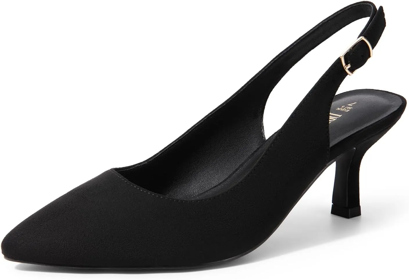 DREAM PAIRS Women's Kitten Heels Slingback Closed Pointed Toe Low Pumps Shoes Women Party Wedding Sexy Casual Dress Shoes