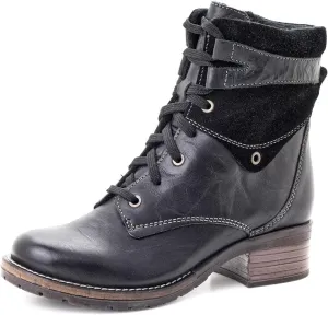 Dromedaris Women's Kara Combat Lace-up Comfort Boot with Inside Zip