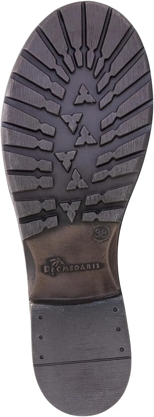 Dromedaris Women's Kara Combat Lace-up Comfort Boot with Inside Zip