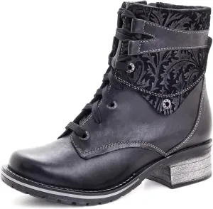 Dromedaris Women's Kara Combat Lace-up Comfort Boot with Inside Zip