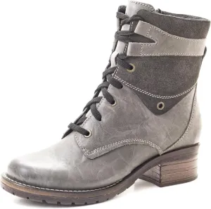 Dromedaris Women's Kara Combat Lace-up Comfort Boot with Inside Zip