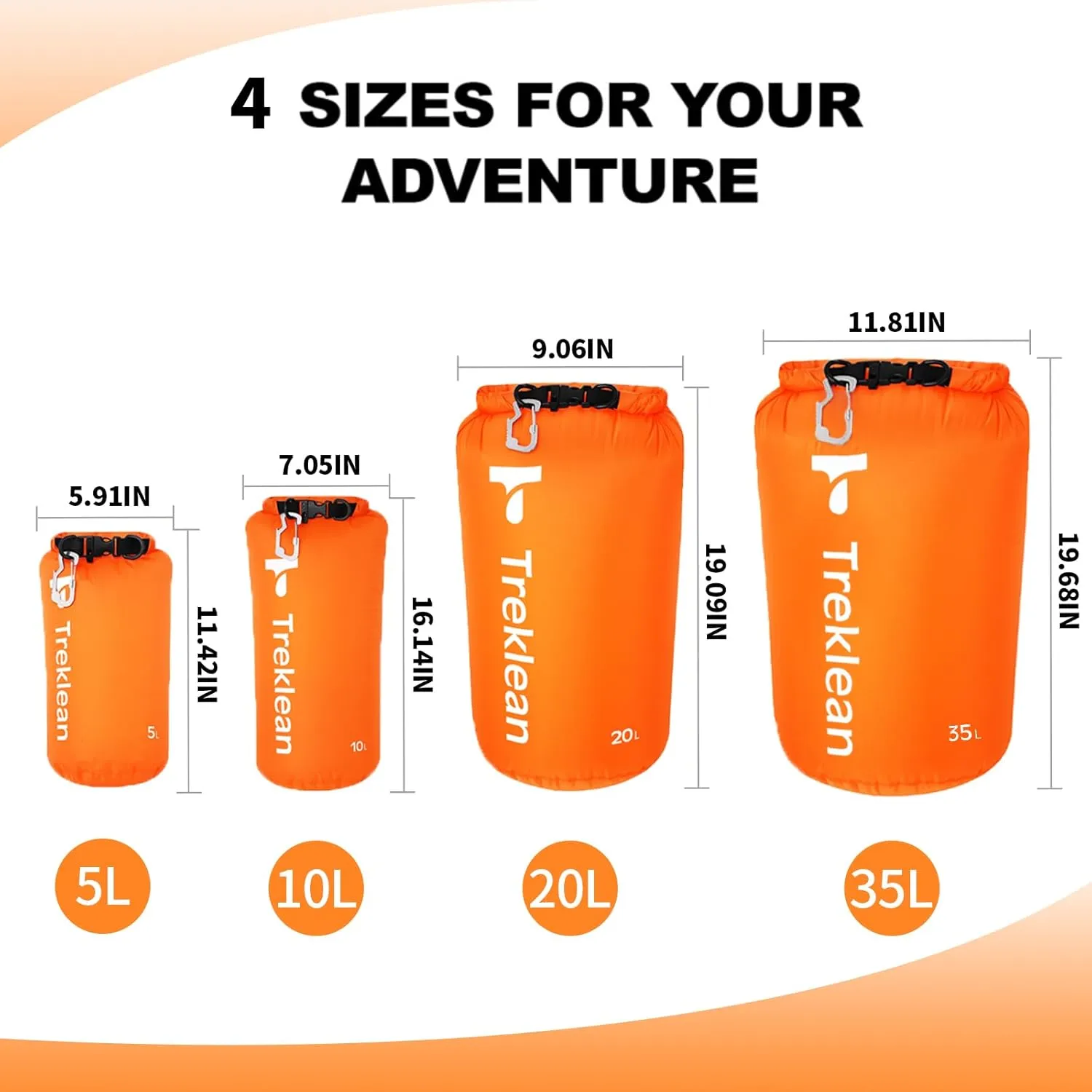 Dry Bag, Waterproof Floating and Lightweight Dry Bags, Roll Top Sack Keeps Gear Dry, for Kayaking, Rafting, Boating, Swimming, Camping, Hiking, Beach, Fishing outdoor