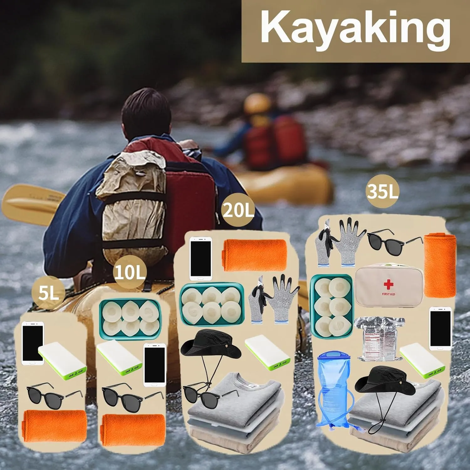 Dry Bag, Waterproof Floating and Lightweight Dry Bags, Roll Top Sack Keeps Gear Dry, for Kayaking, Rafting, Boating, Swimming, Camping, Hiking, Beach, Fishing outdoor