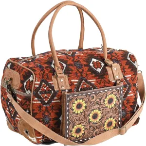 Duffel Hand Tooled Upcycled Wool Hair-On Genuine Leather Women Bag Western Handbag Purse | Women Western Handbag | Canvas Bag for Women | Womens Handbag Summer