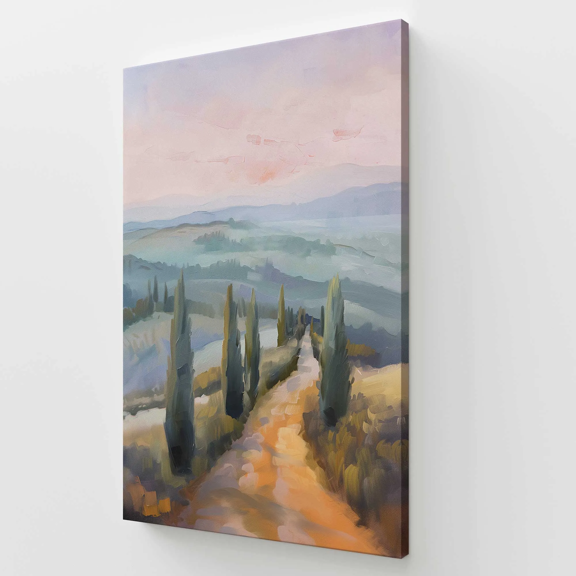 Dusk's Glow in Tuscany v3 Large Canvas Print