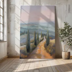 Dusk's Glow in Tuscany v3 Large Canvas Print