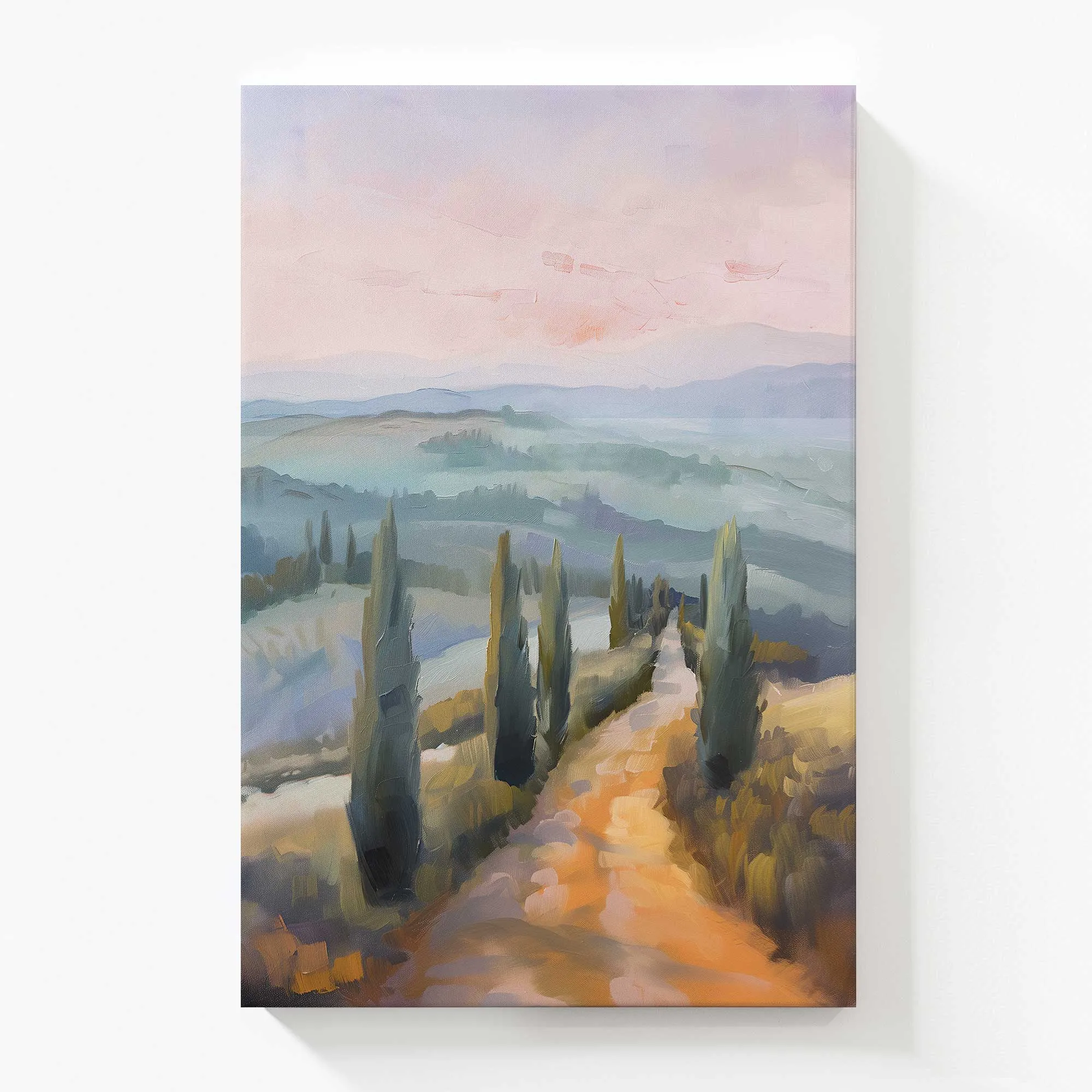 Dusk's Glow in Tuscany v3 Large Canvas Print