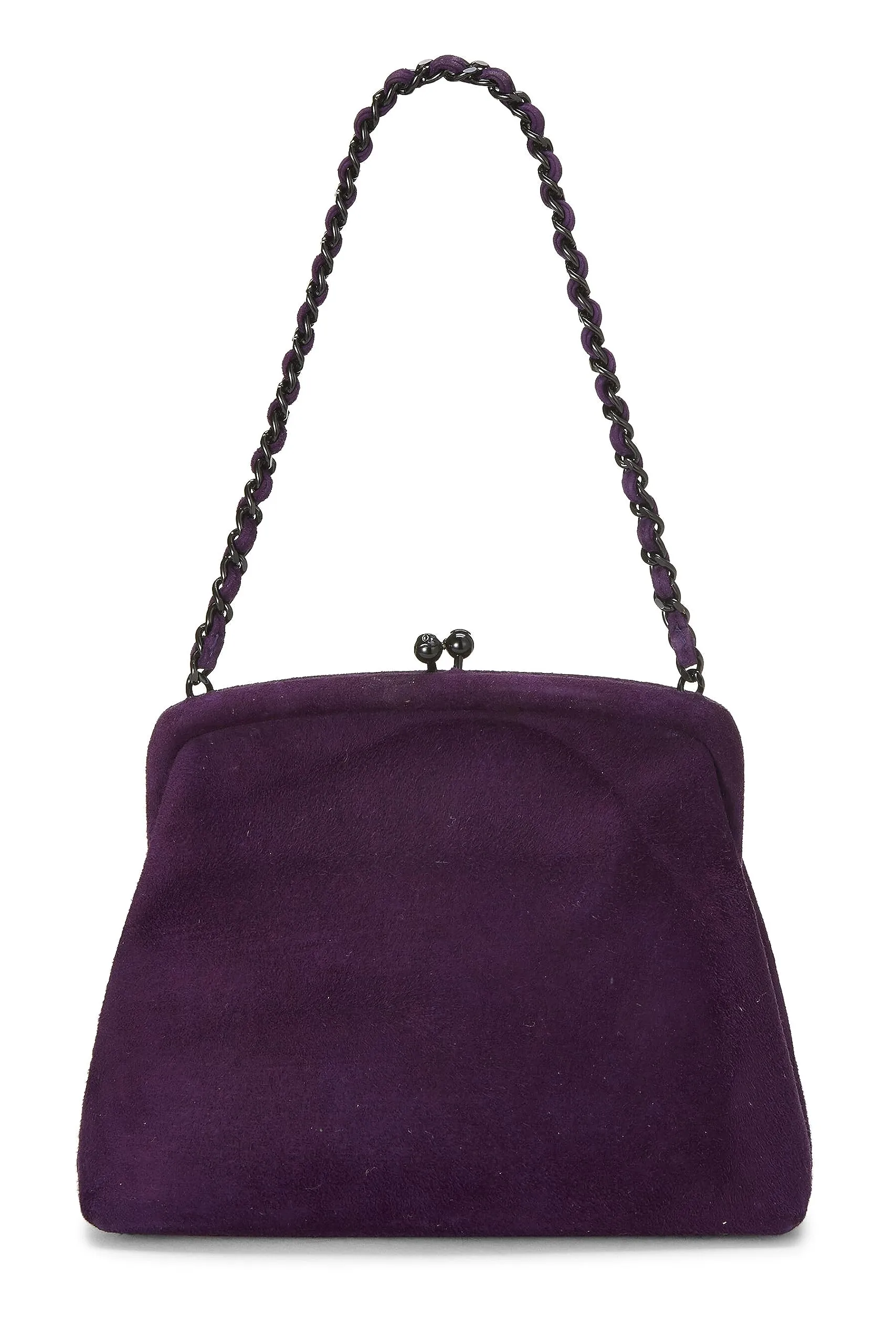 Eco-friendly technology Kiss Mini Lock Purple  Suede Savings-packed Chanel, Bag, Purple
