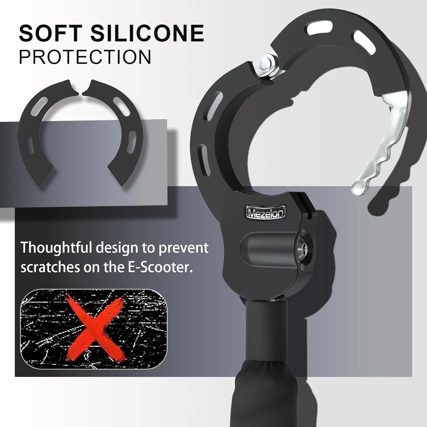Electric Scooter Lock, 8mm Chain Lock Bike Locks Heavy Duty Anti Theft with 3 Keys for E-Bike/Electric Scooters