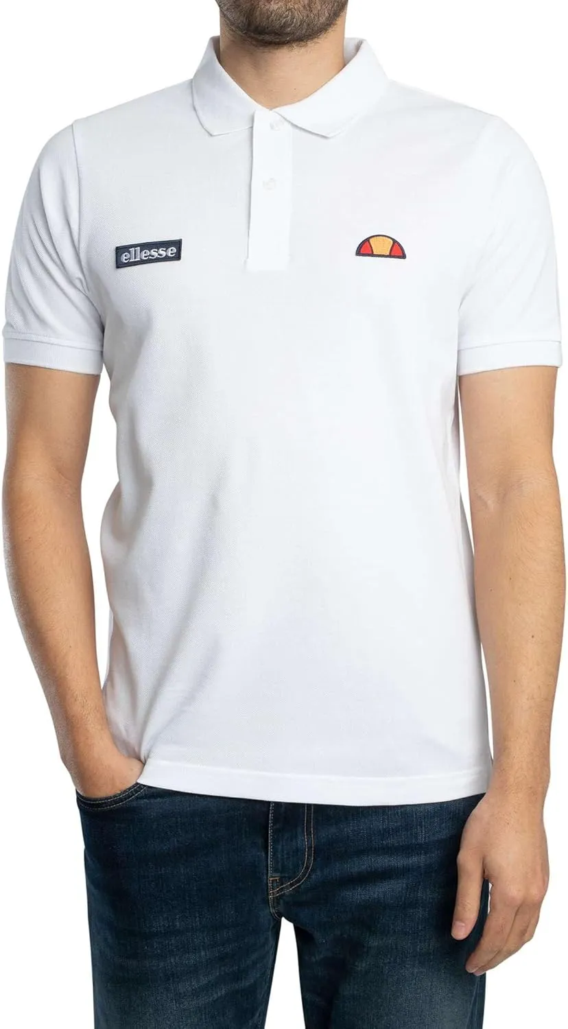 ellesse Men's Monvali Polo Shirt, White, XXL