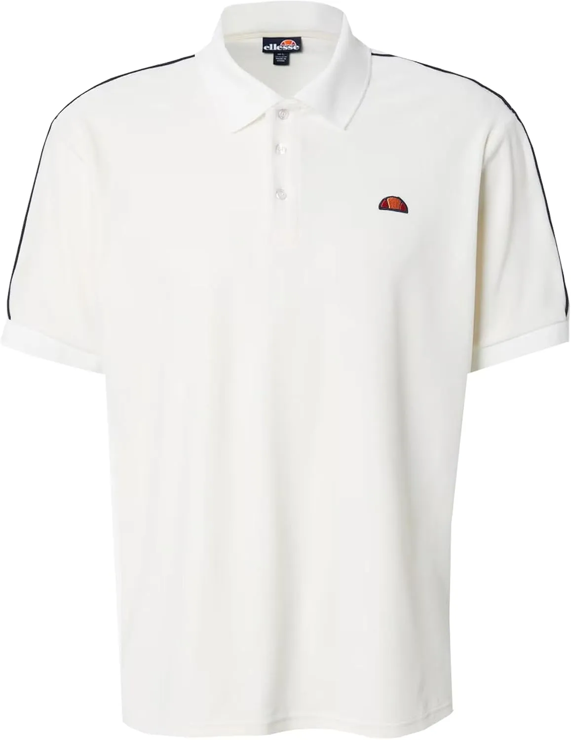 ellesse Sinise Velour Polo Shirt Off White