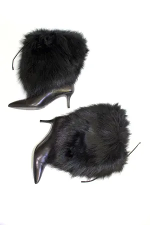 Emporio Armani black boots with fur