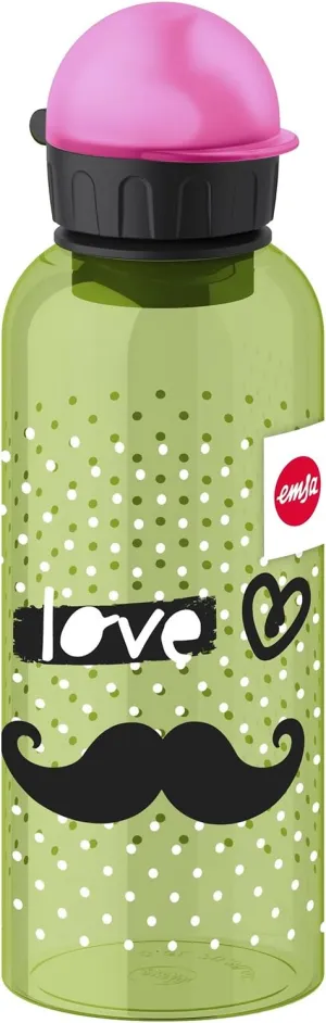 EMSA 0.6 Litre Teens Tritan Moustache Flask, Multi-Colour, 35 x 25 x 10 cm