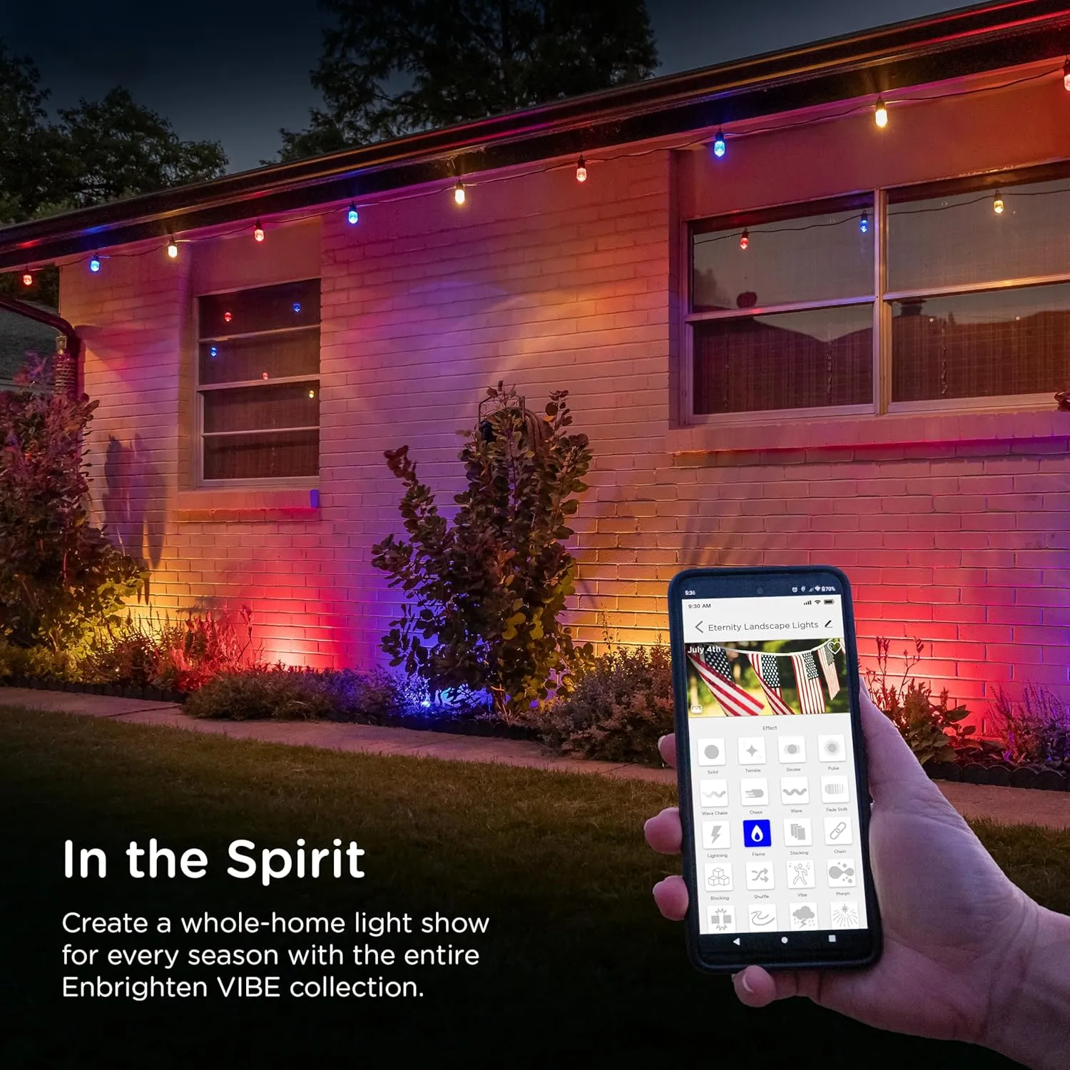 Enbrighten Vibe Eternity Landscape Lights, 33ft, 8 RGBWIC Pathway Lights, Color Changing, LED Outdoor Lights, Landscape Path Lights, Landscape Lighting, Compatible with Alexa, Google Assistant, 83789