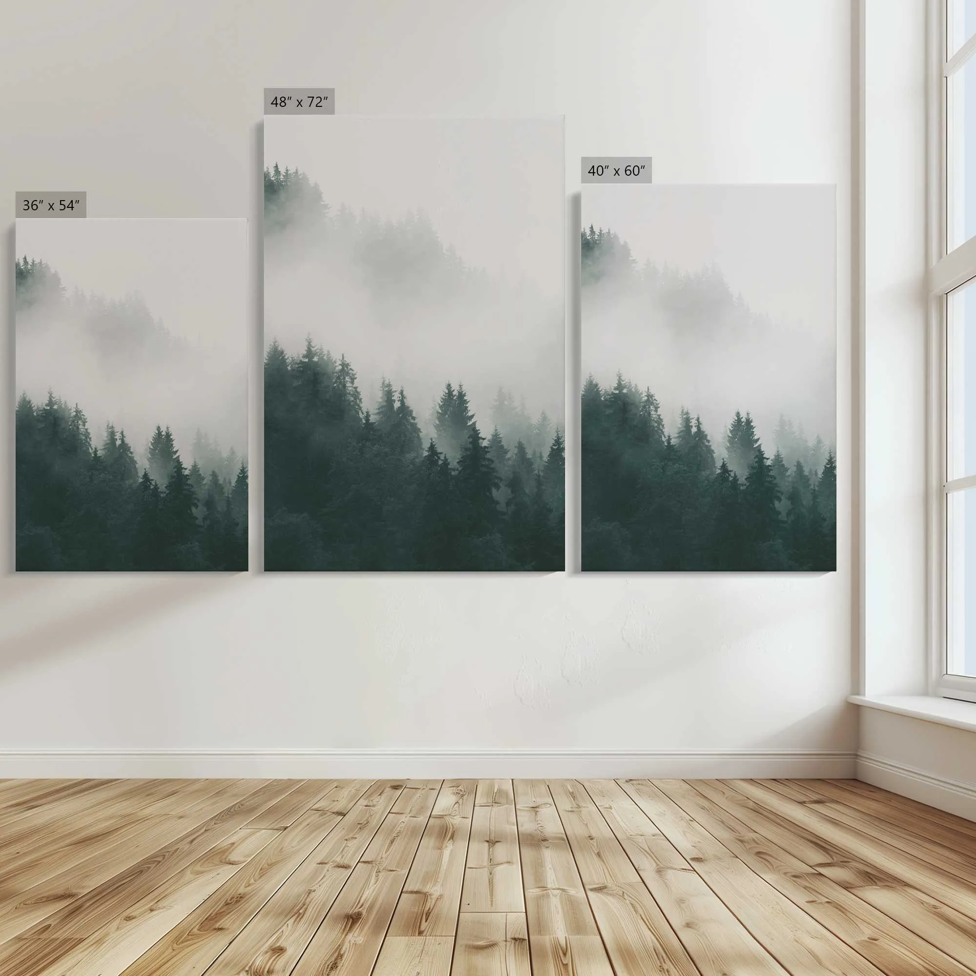 Enchanting Emerald Peaks Large Canvas Print