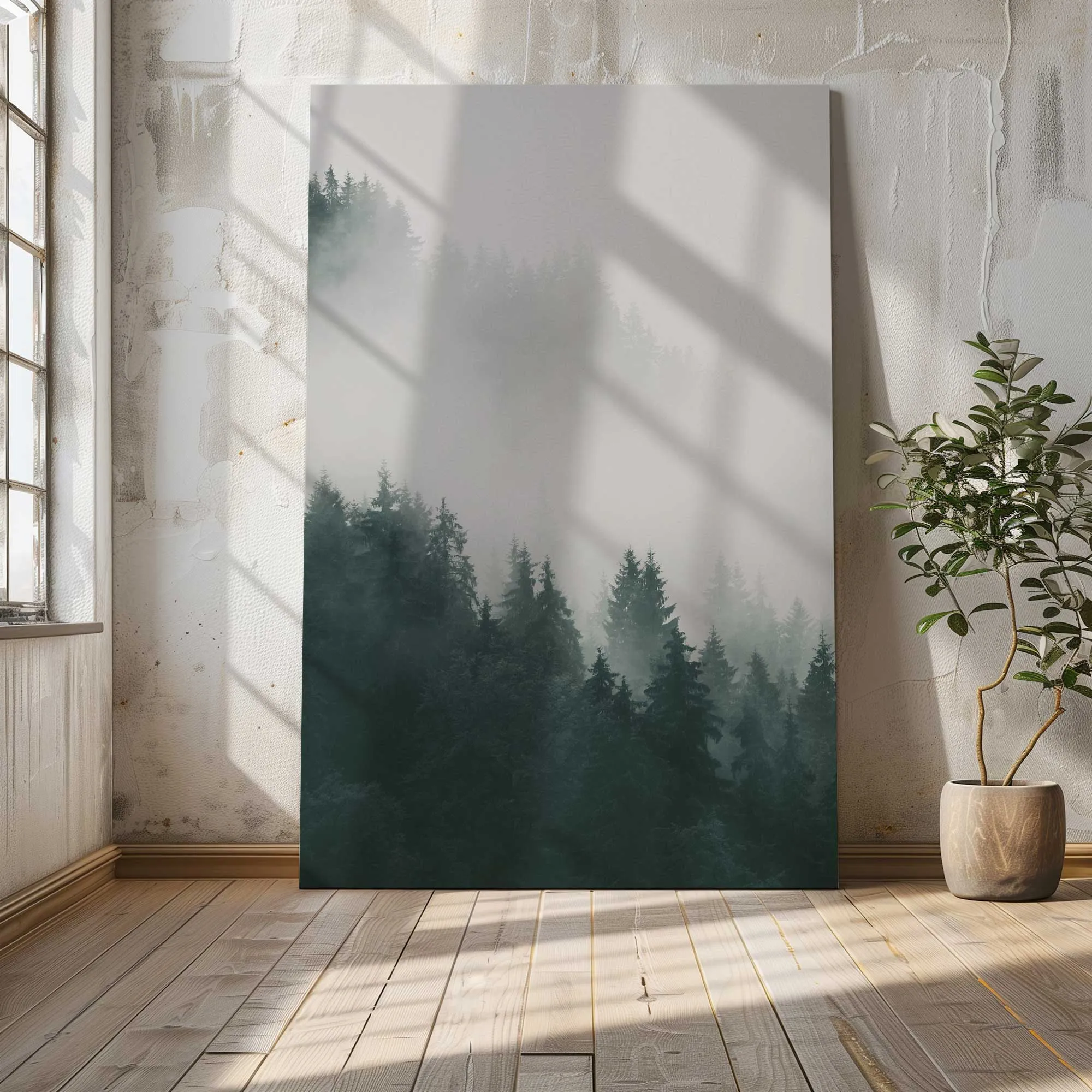 Enchanting Emerald Peaks Large Canvas Print