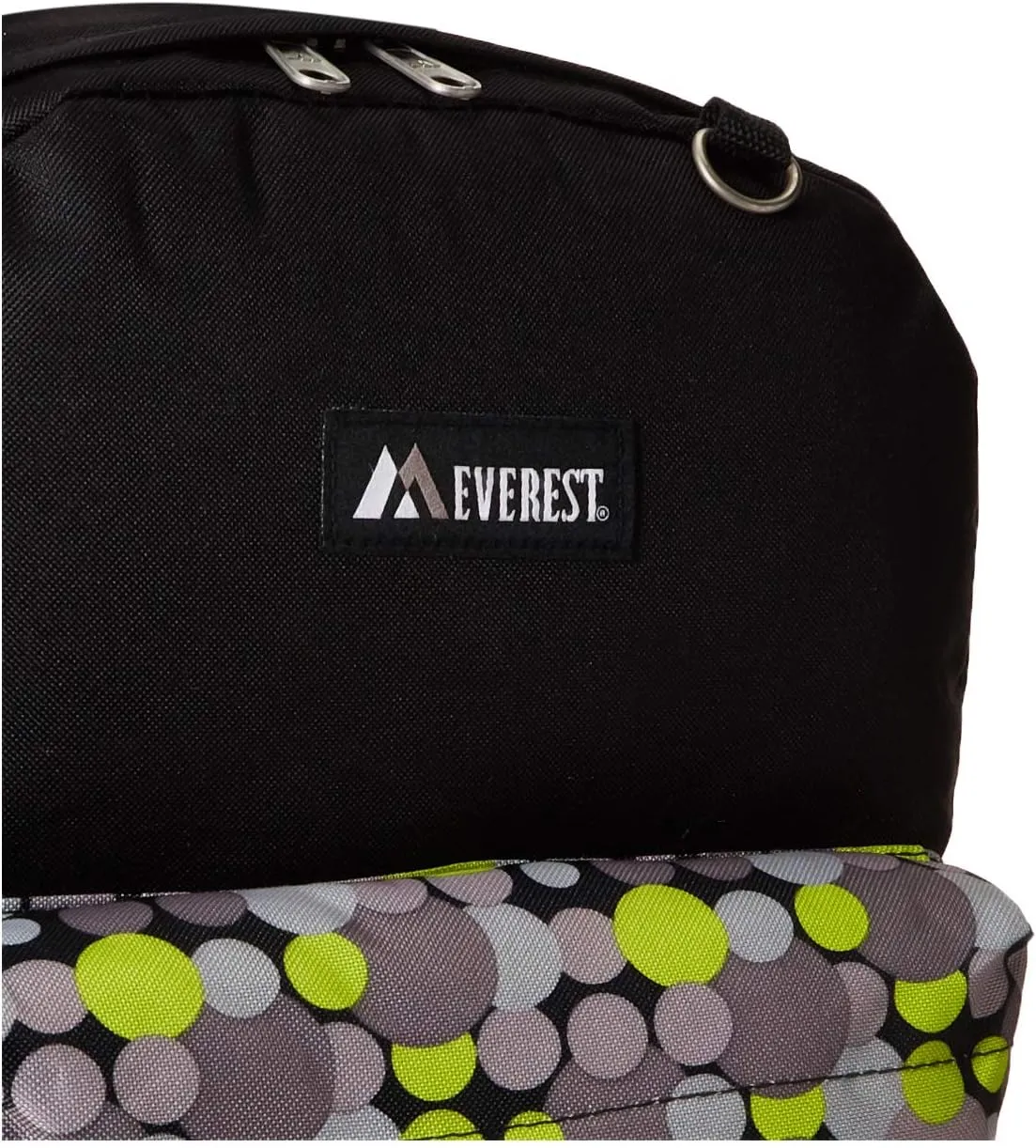 Everest Classic Pattern Backpack, Black/Yellow Dot, One Size