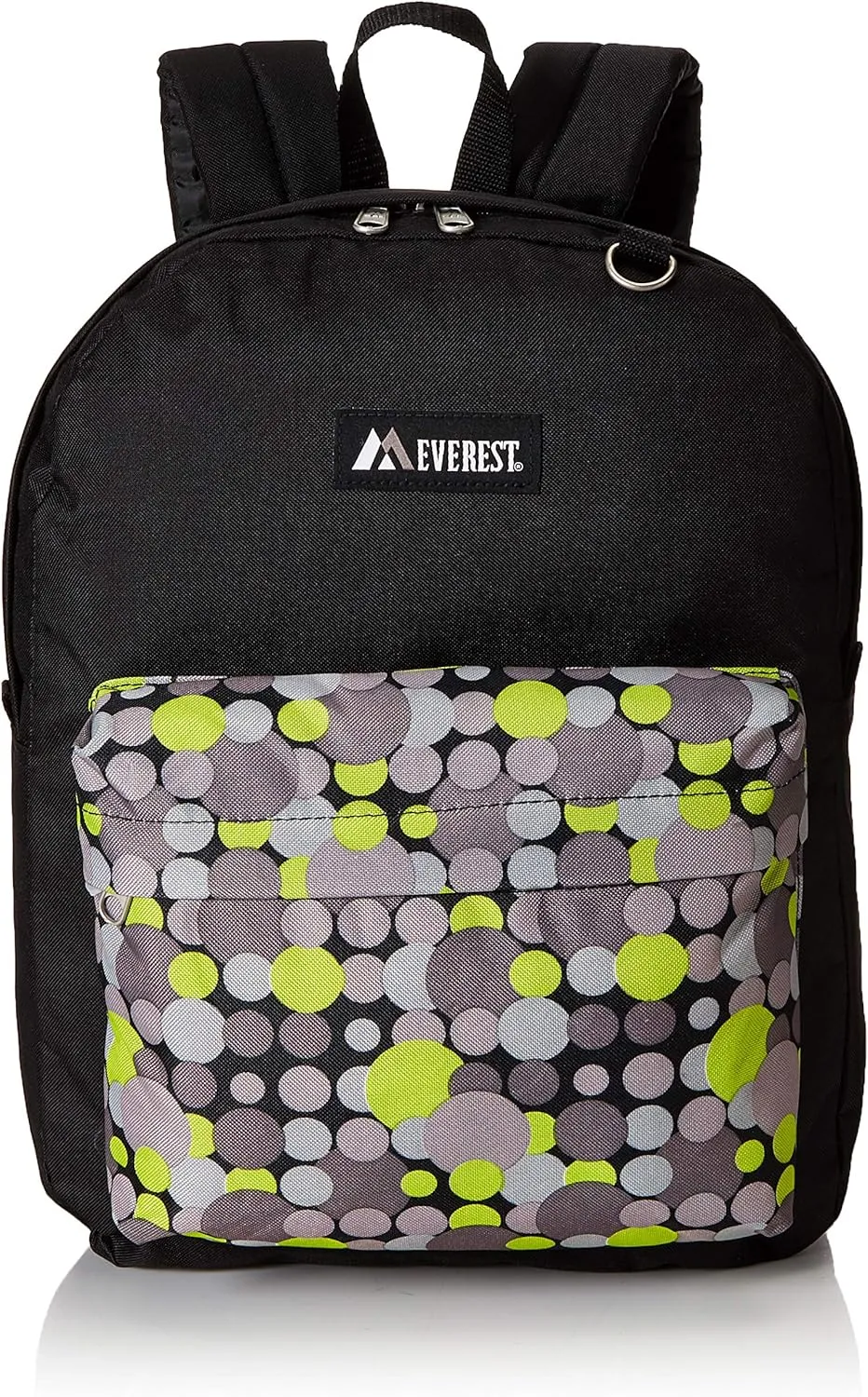 Everest Classic Pattern Backpack, Black/Yellow Dot, One Size