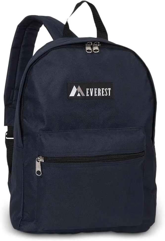 Everest Luggage Basic Backpack, Navy, Medium