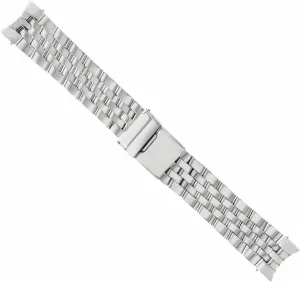 Ewatchparts 24mm Watch Band Compatible With Breitling Navitimer 5 Link Polish Stainless Steel Heavy Curved End