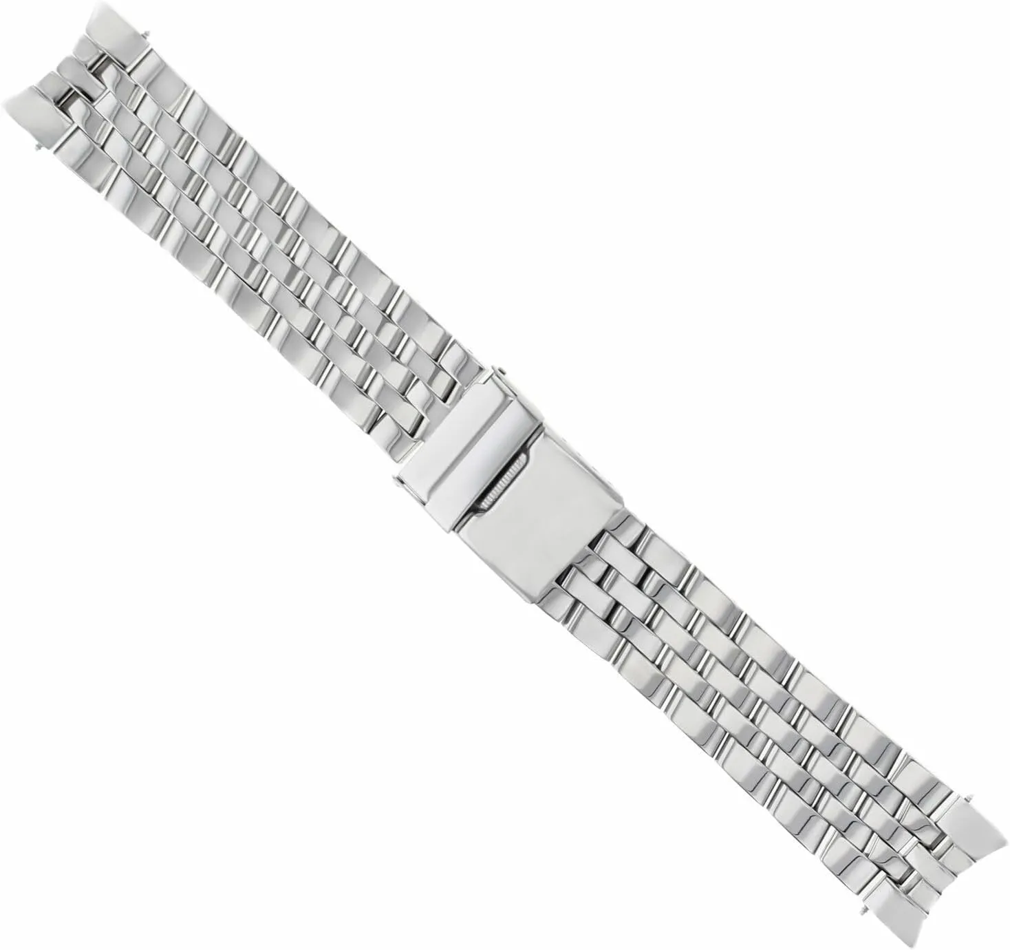 Ewatchparts 24mm Watch Band Compatible With Breitling Navitimer 5 Link Polish Stainless Steel Heavy Curved End