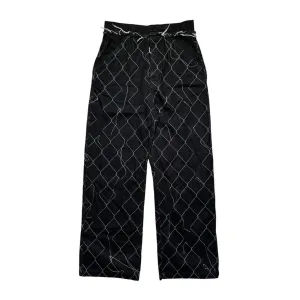 Exposed chain link stitch denim