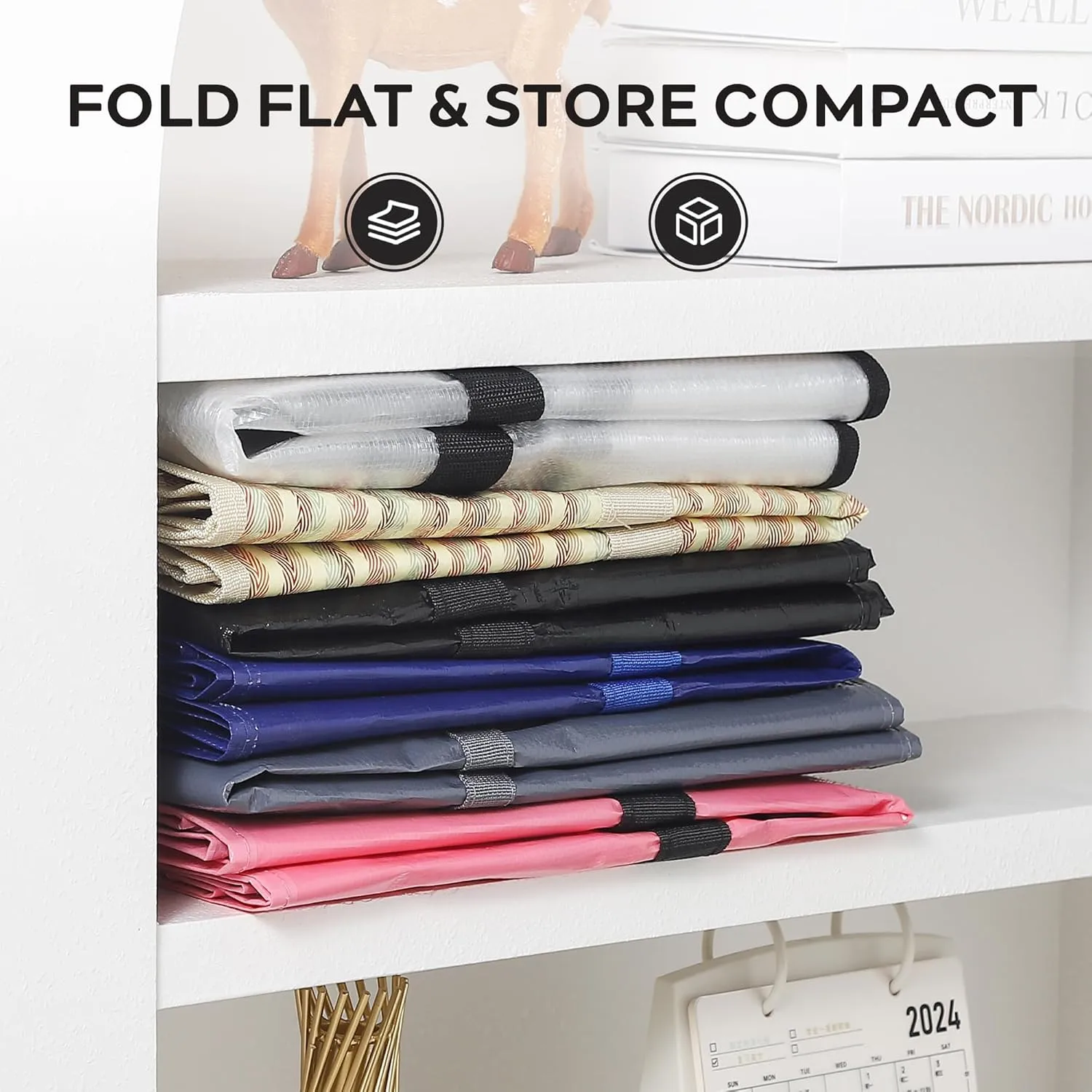 Extra Large Moving Bags, 6 Pack Blue Heavy Duty Totes For Storage with Wrap Around Handles, Storage Bags for Space Saving, Alternative to Boxes & Bins