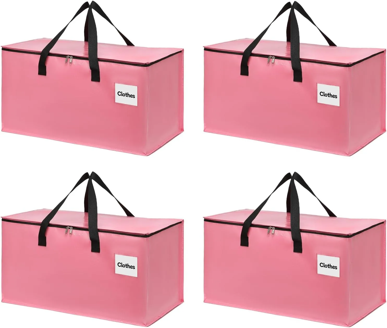 Extra Large Moving Bags with Zipper - Heavy Duty Tote for Packing Clothes, Durable Storage Bin Organizer, Multipack Set