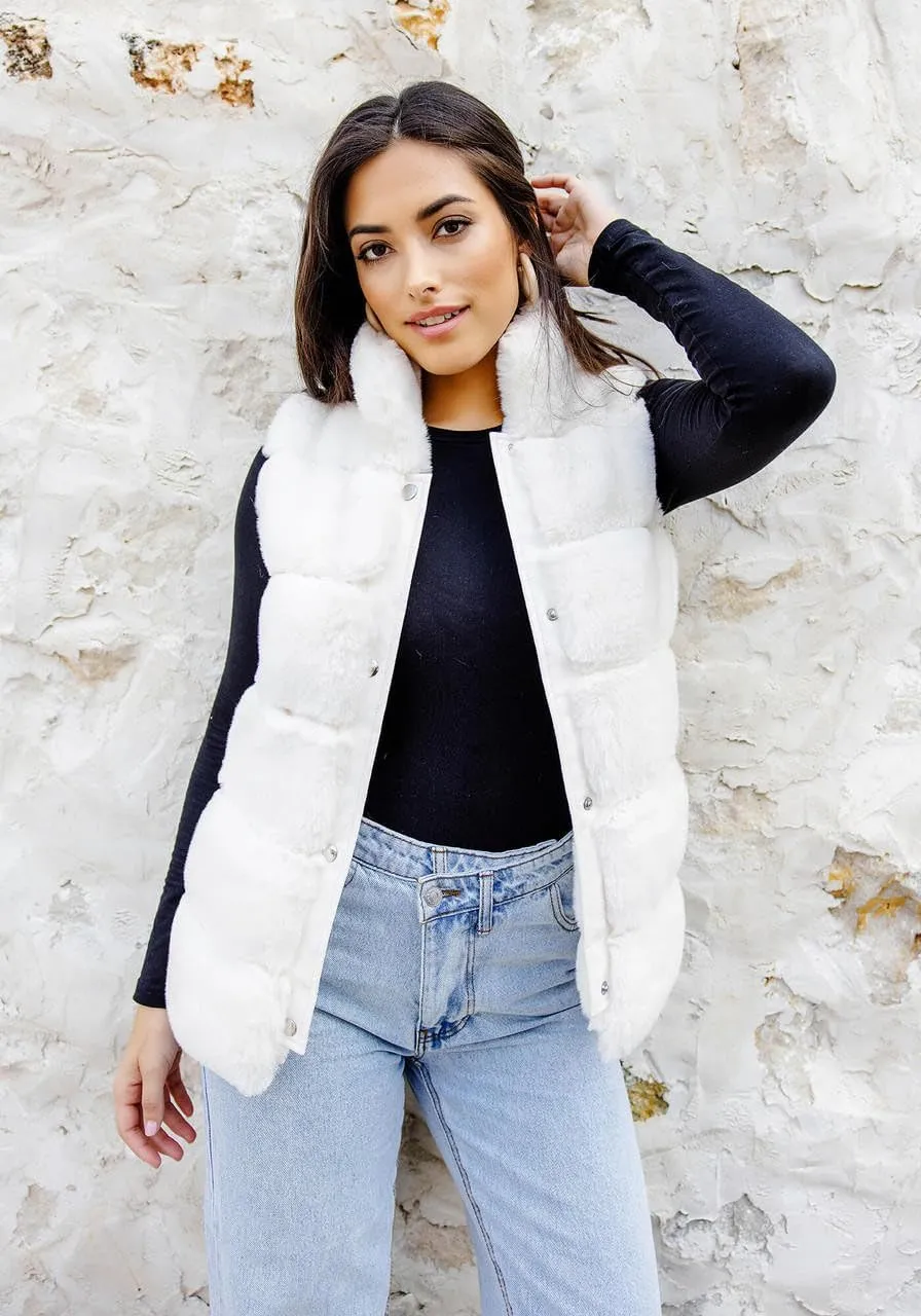 Fabulous-Furs Donna Salyers Faux Fur Posh Snap Vest