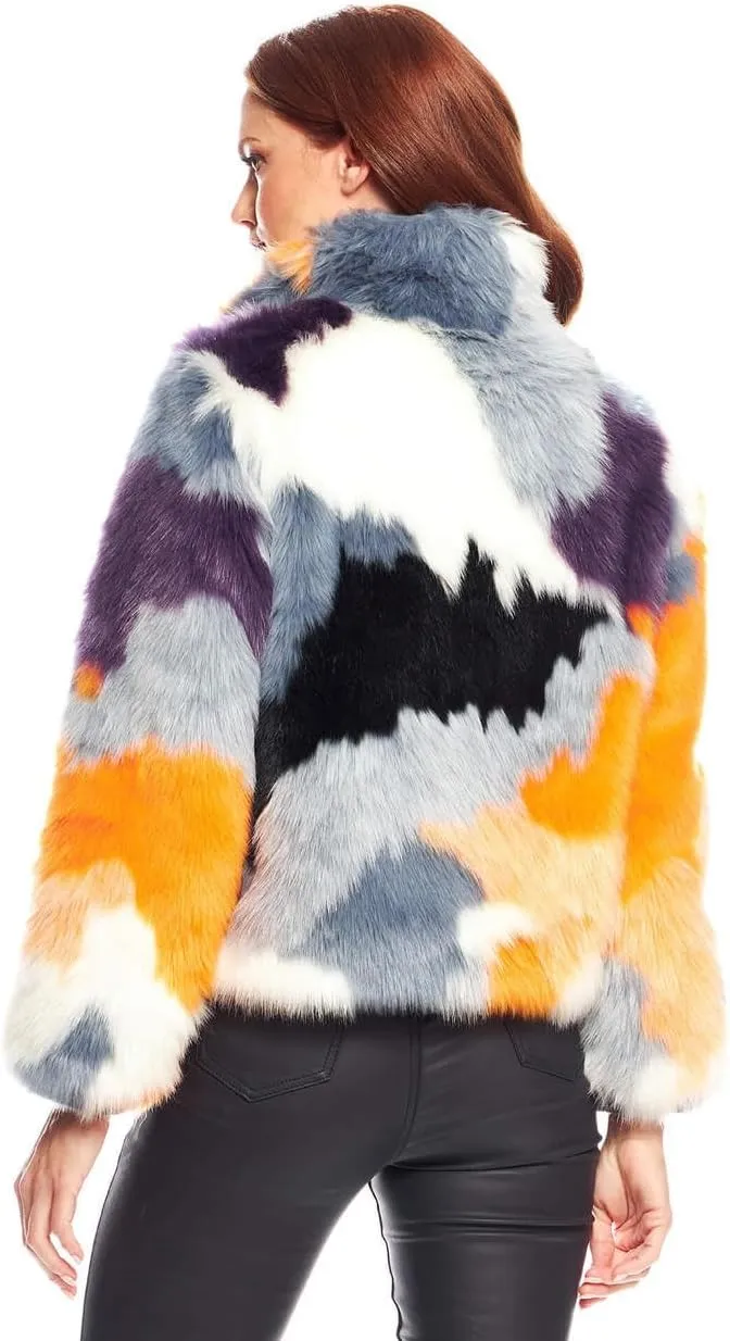 Fabulous-Furs Donna Salyers Glow Up Faux Fur Zip Bomber Jacket