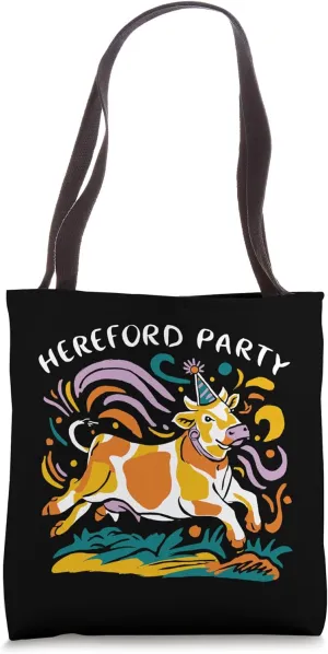 Farm Life Hereford Rancher | Cattle Lover Design Tote Bag