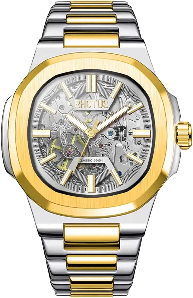 Fashion Automatic Mechanical Watches Stainless Steel Strap Men's Watch Waterproof Business Male Dress Wristwatch