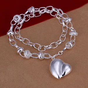 Fashion Jewelry Simple Silver Heart
