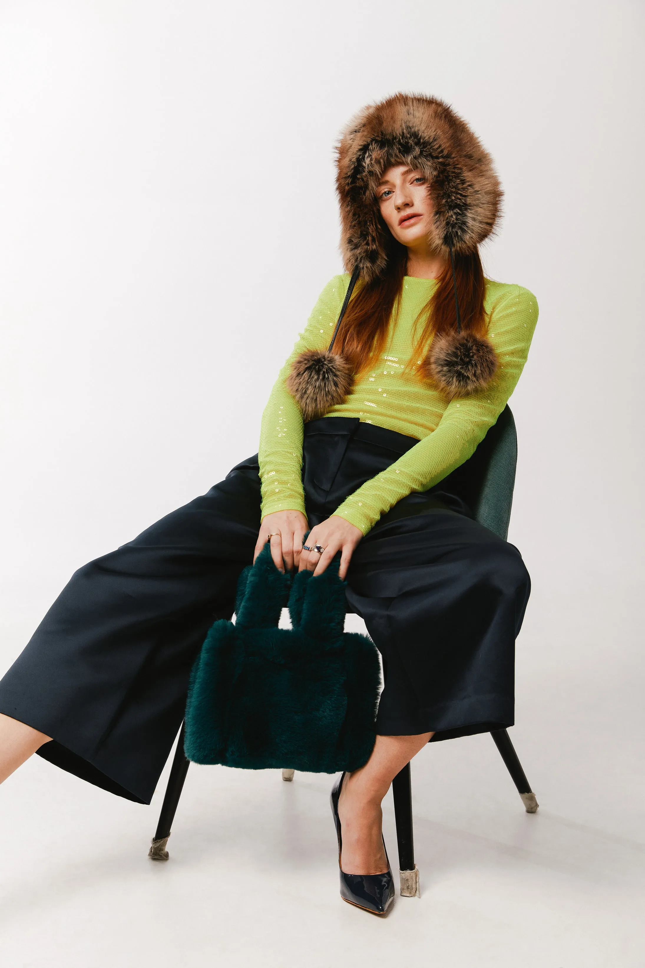 FAUX FUR MINI TOTE