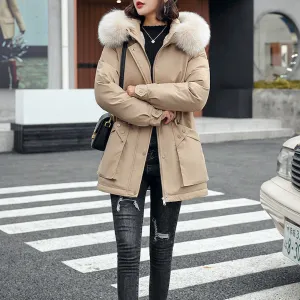 Faux Fur Trimmed Long Parka | Plush Lined | Winter Elegance