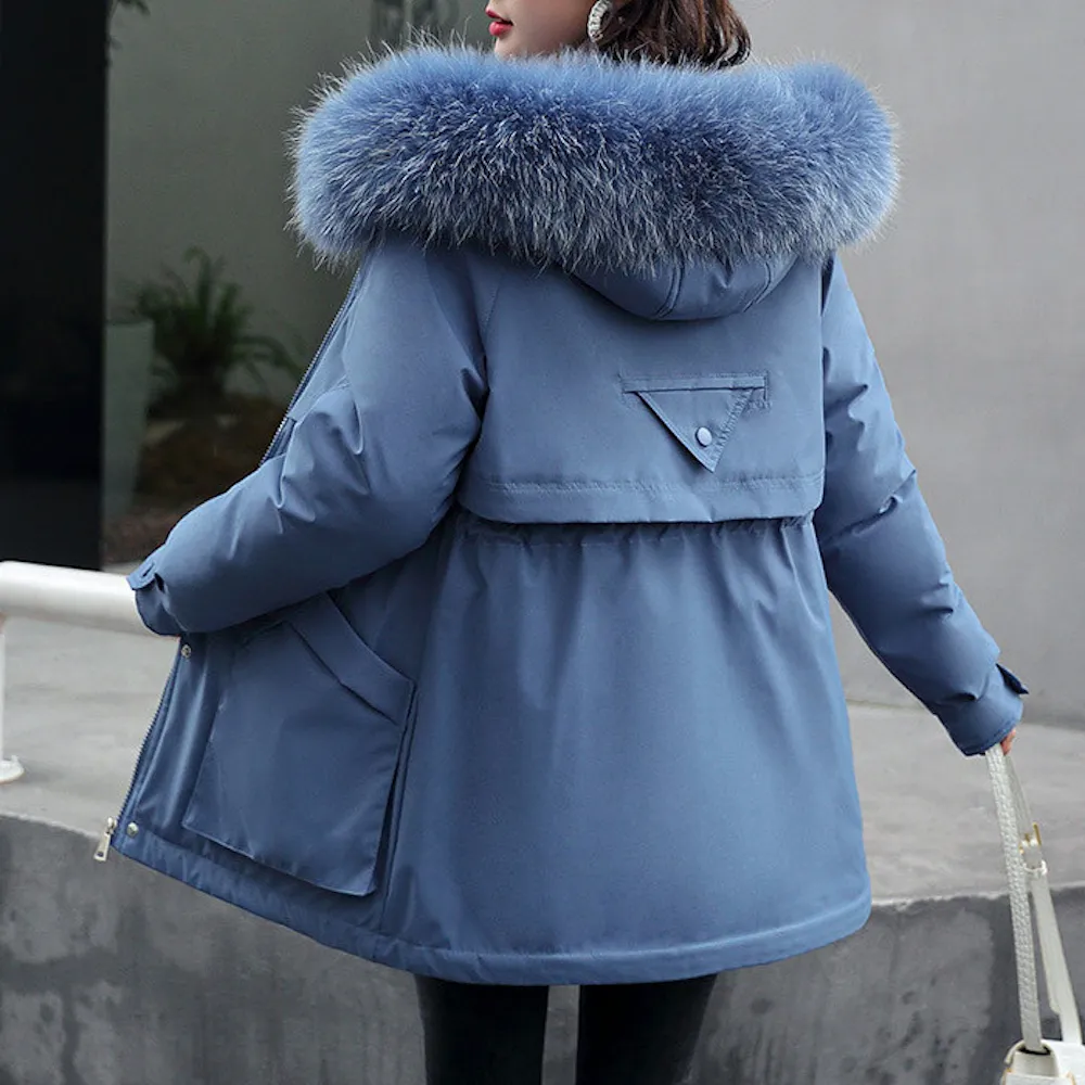 Faux Fur Trimmed Long Parka | Plush Lined | Winter Elegance