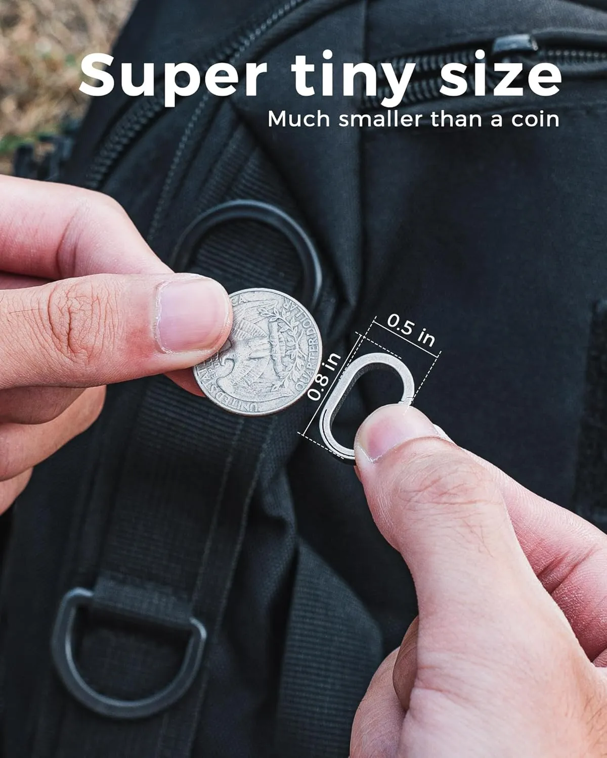 FEGVE Titanium Key Chain Rings for Home Keys, Bag Pendant