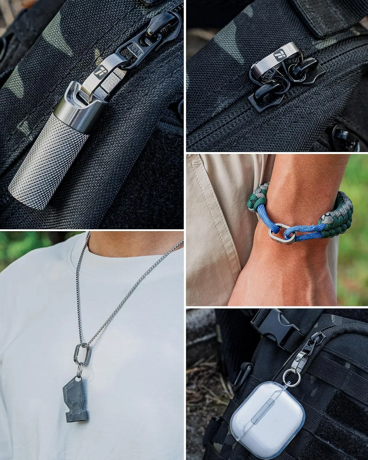 FEGVE Titanium Key Chain Rings for Home Keys, Bag Pendant