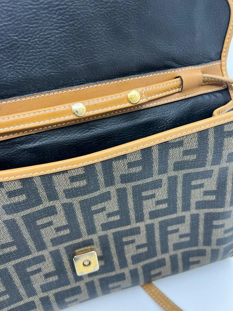FENDI VINTAGE MONOGRAM ENVELOPE CLUTCH/SHOULDER BAG