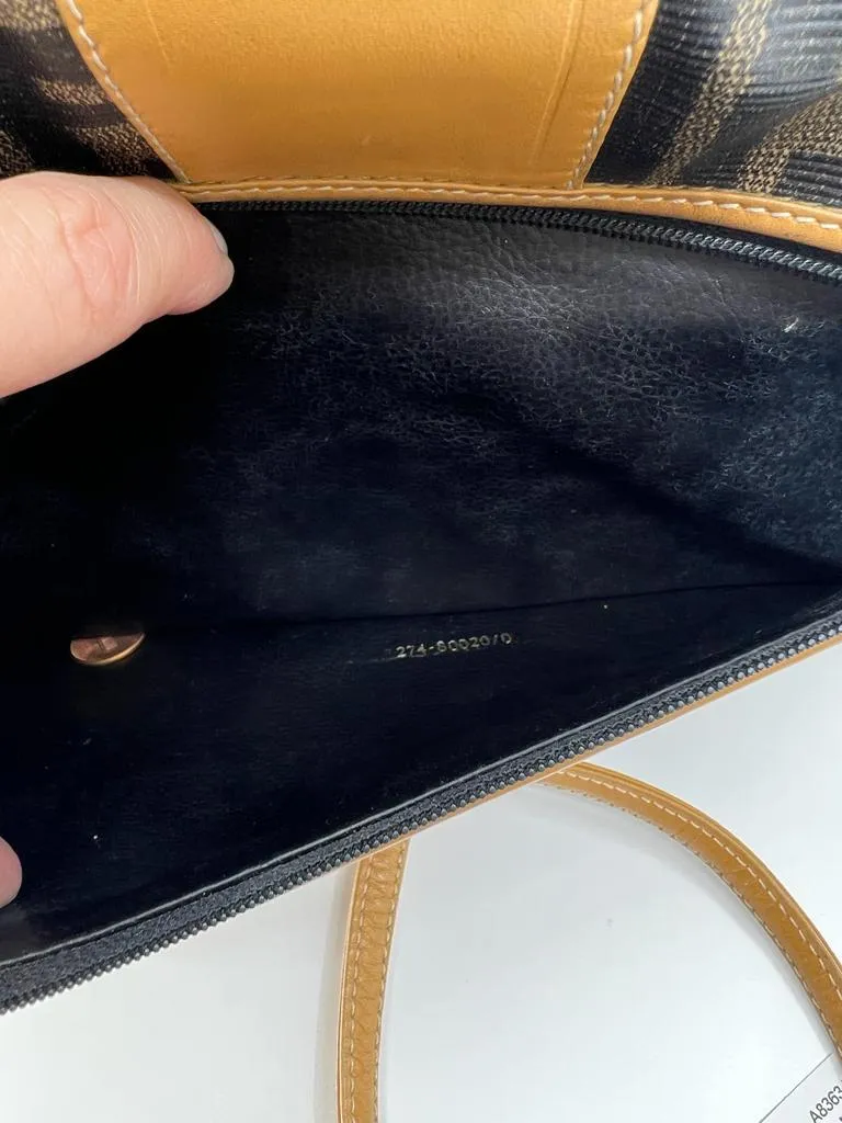 FENDI VINTAGE MONOGRAM ENVELOPE CLUTCH/SHOULDER BAG