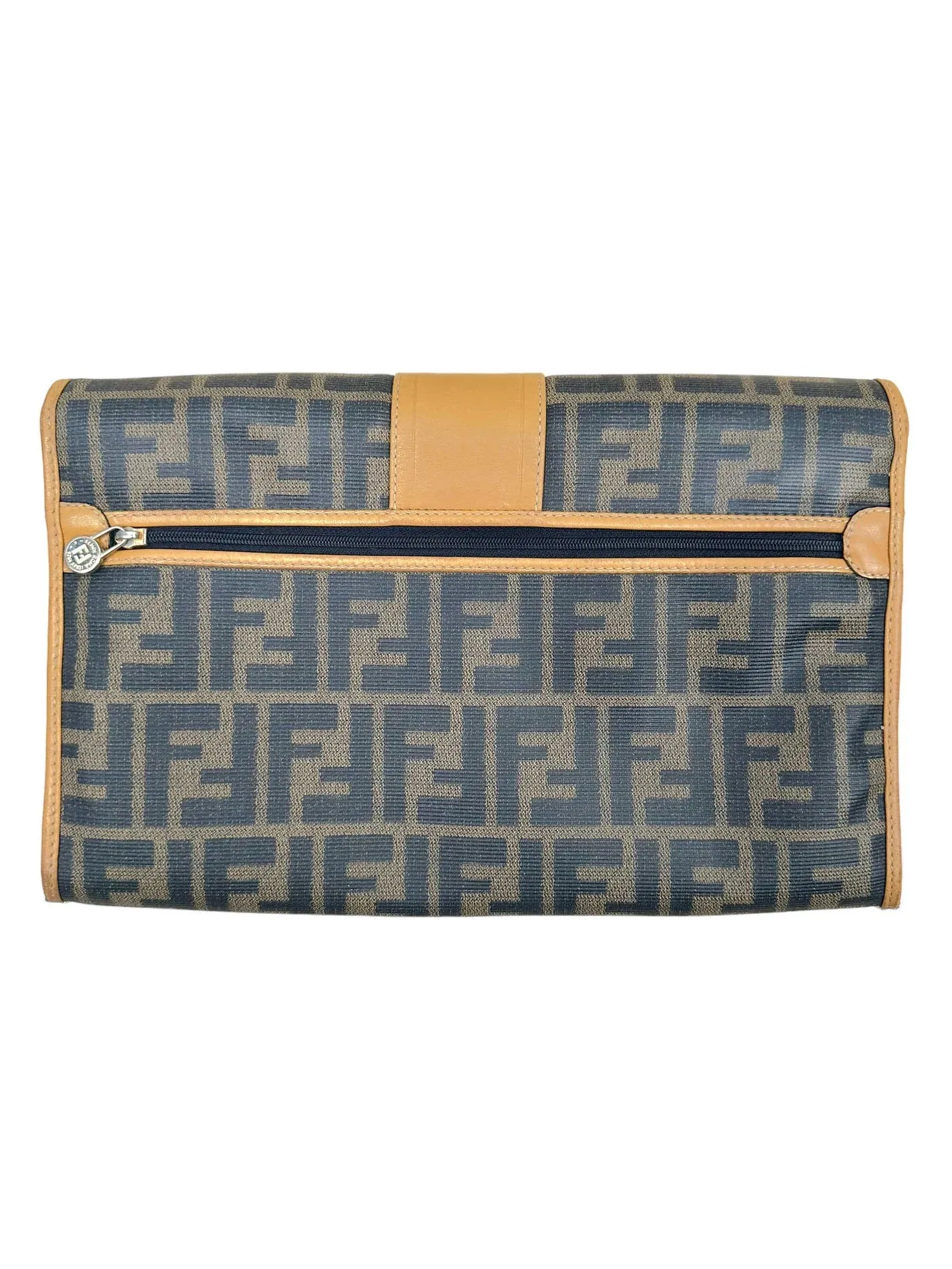 FENDI VINTAGE MONOGRAM ENVELOPE CLUTCH/SHOULDER BAG