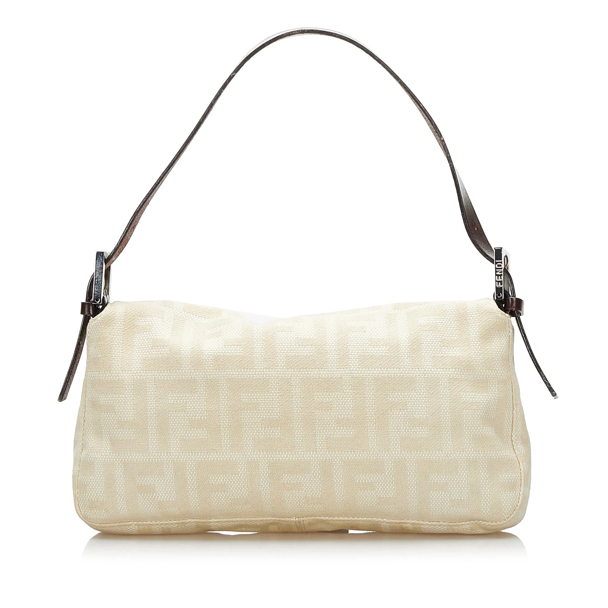 FENDI Zucca Canvas Baguette Brown