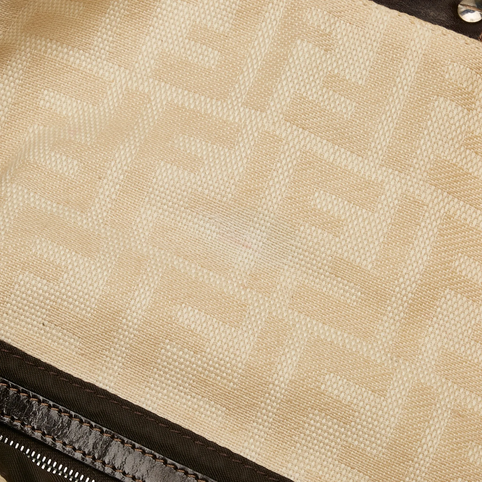 FENDI Zucca Canvas Baguette Brown