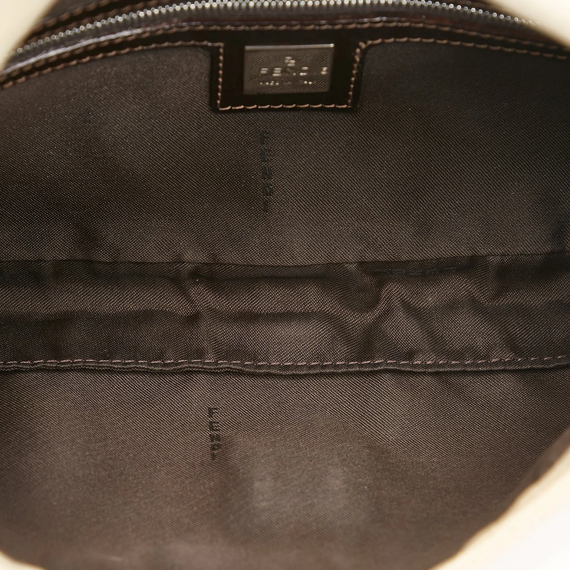 FENDI Zucca Canvas Baguette Brown