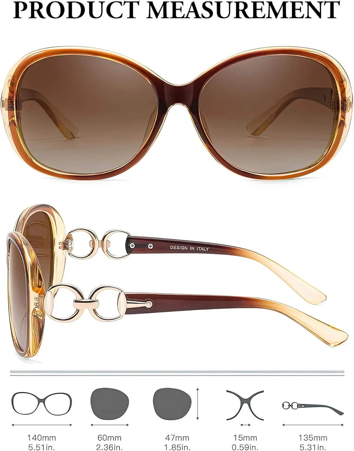FIMILU 2 Pack Polarized Sunglasses for Women Retro Stylish Jackie O Sunglasses UV400 Protection for Outdoors